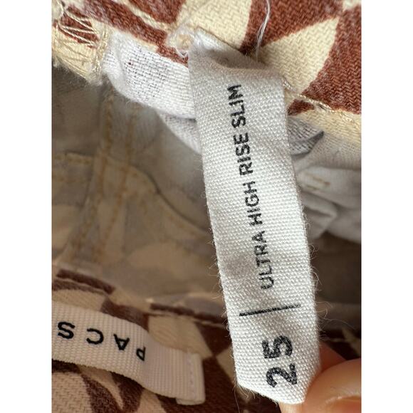 Wavy Checkered Printed Pacsun Pants Size 25 Ultra high rise slim - Picture 5 of 10